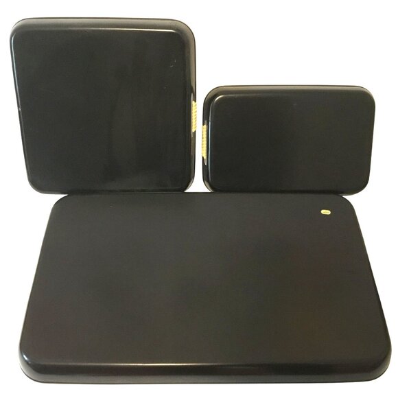 VTG APEX Santa Claus Chimney Trays Set 3pc Japan Lacquered Metal MCM Xmas Decor - Picture 7 of 12